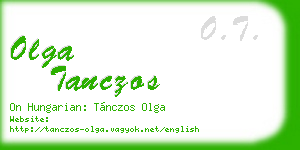 olga tanczos business card